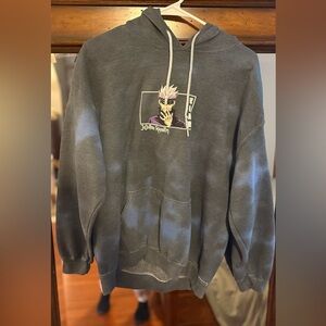 Jujutsu Kaisen Gray Hoodie with Anime Design
